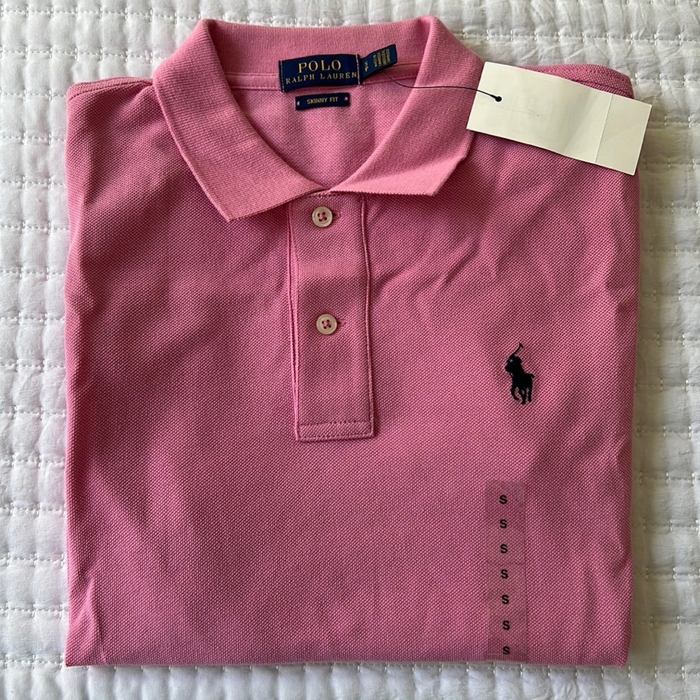 Pink polo shirt - size S women